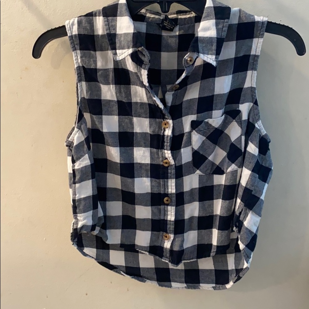 Forever 21 plaid crop top